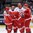 OSTRAVA, CZECH REPUBLIC - MAY 5: Denmark's Julian Jakobsen #33 celebrates with teammates after scoring Team Denmark's first goal of the game during preliminary round action at the 2015 IIHF Ice Hockey World Championship. (Photo by Andrea Cardin/HHOF-IIHF Images)

